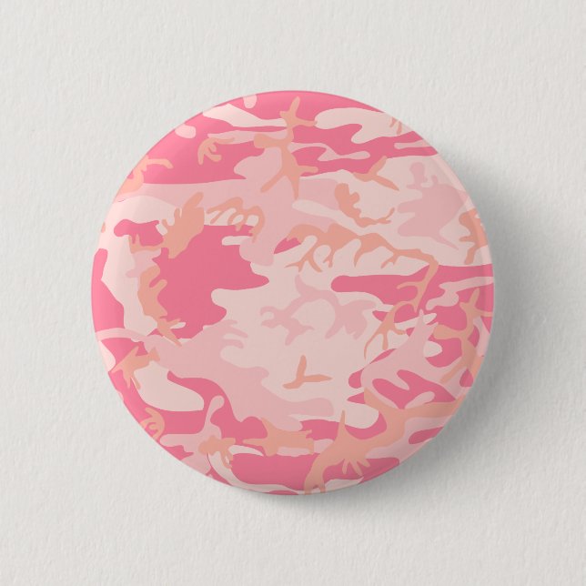 Badge Rond 5 Cm Camo rose - Camo fillette (Devant)