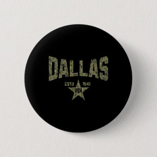 Badge Rond 5 Cm Camo Souvenir Usa Étoile Dallas Texas