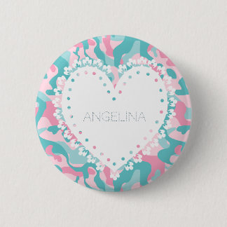 Badge Rond 5 Cm Camouflage de fille de printemps Personnaliser