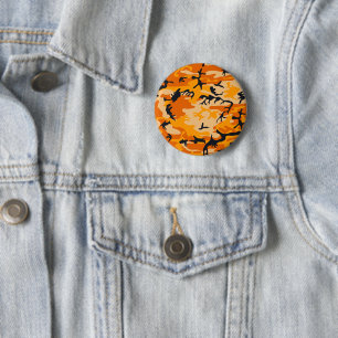 Badge Rond 5 Cm Camouflage orange, Militaire, Armée