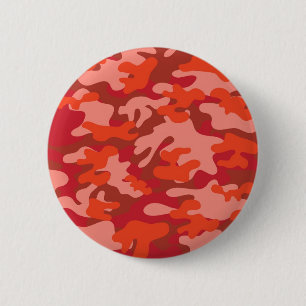 Badge Rond 5 Cm Camouflage rouge