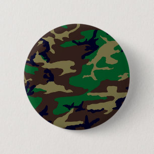 Badge Rond 5 Cm Camouflage Woodland
