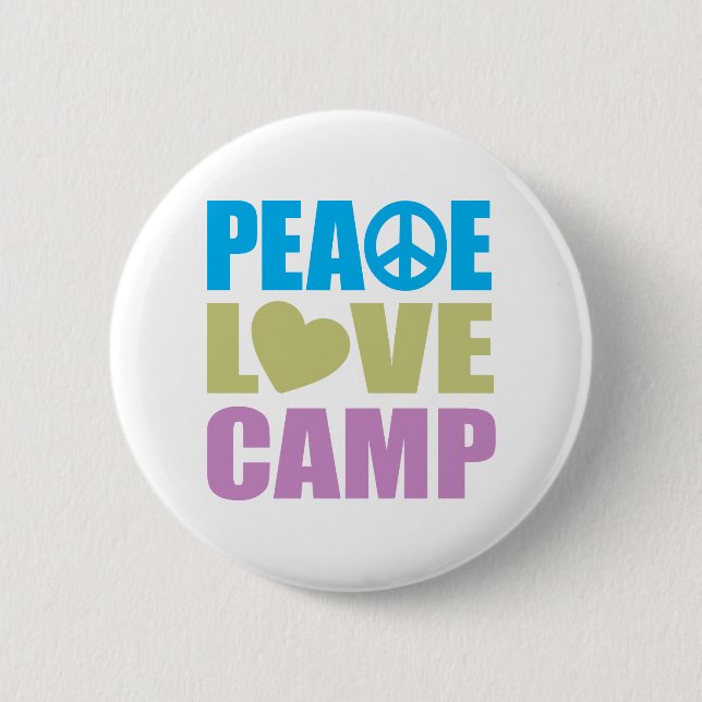 Badge Rond 5 Cm Camp d'amour de paix (Devant)