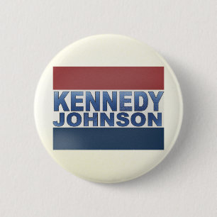 Badge Rond 5 Cm Campagne de Kennedy Johnson