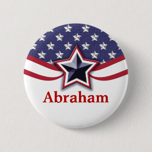 Badge Rond 5 Cm Campagne politique Nom de l'élection patriotique T