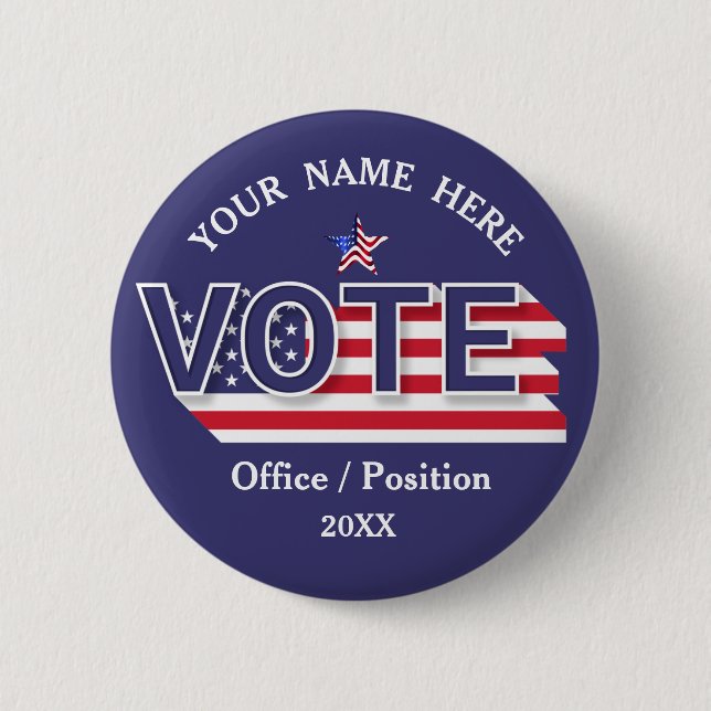 Badge Rond 5 Cm Campagne politique personnalisée (Devant)