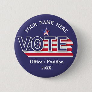 Badge Rond 5 Cm Campagne politique personnalisée