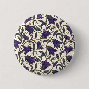 Badge Rond 5 Cm Campanule Fleur Sauvage Motif