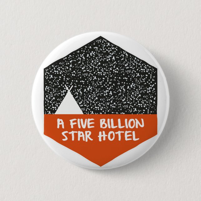 Badge Rond 5 Cm Camper sous les étoiles (Devant)