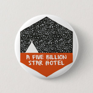 Badge Rond 5 Cm Camper sous les étoiles