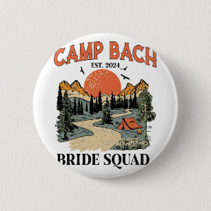 Badge Rond 5 Cm Camping EVJF Équipe de la mariée Randonnée 
