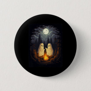 Badge Rond 5 Cm Camping vintage Feu de Campagne Gothique Halloween