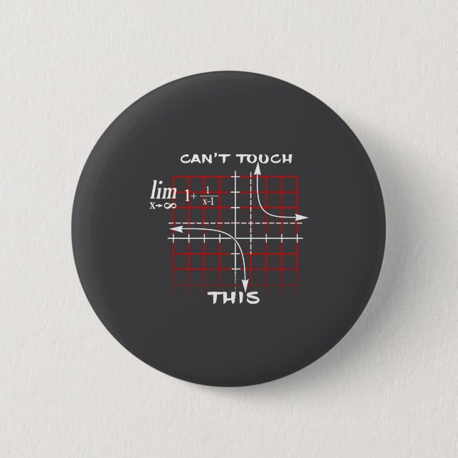Badge Rond 5 Cm Can T Touch This Equation Math Funny Gift  (Devant)