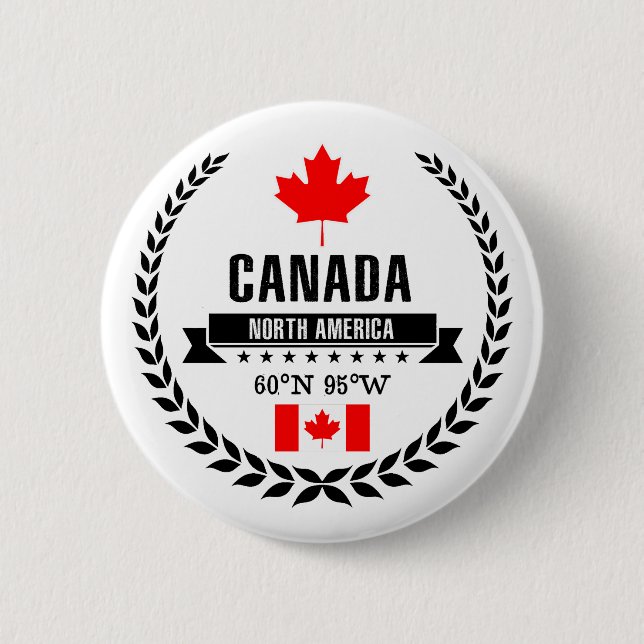 Badge Rond 5 Cm Canada (Devant)