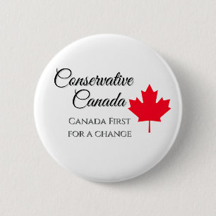 Badge Rond 5 Cm Canada conservateur. Le Canada d'abord pour un cha