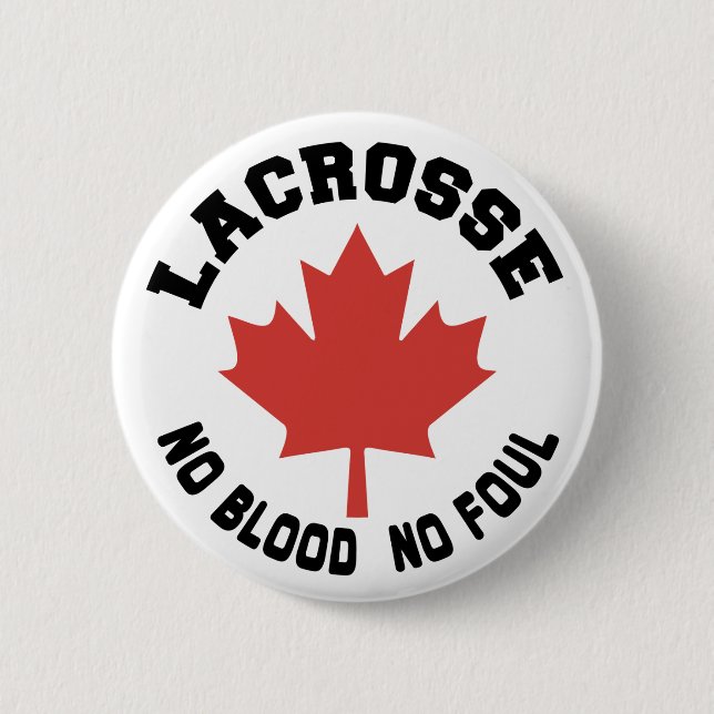 Badge Rond 5 Cm Canadien de lacrosse du Canada (Devant)