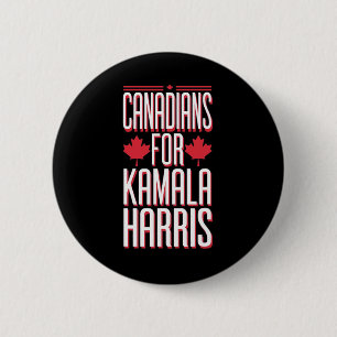 Badge Rond 5 Cm Canadiens Pour Kamala Harris Pro America Election