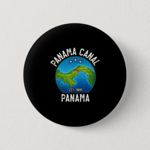Badge Rond 5 Cm Canal de Panama Env.1881