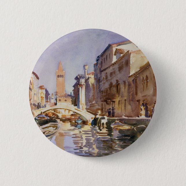 Badge Rond 5 Cm Canal vénitien (Devant)