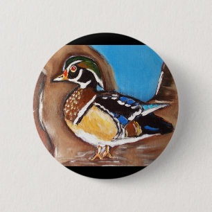 BADGE ROND 5 CM CANARD BRANCHU