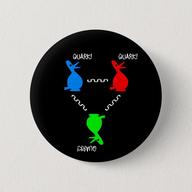 Badge Rond 5 Cm Canard de quark de Proton (Devant)