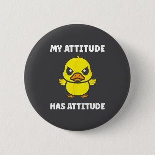Badge Rond 5 Cm Canard Mpy Mignon Animal Drôle de Défi Mauvaise At