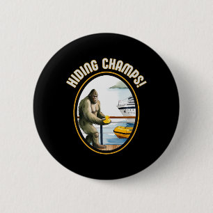 Badge Rond 5 Cm Canards de croisière et champions de Bigfoot caché