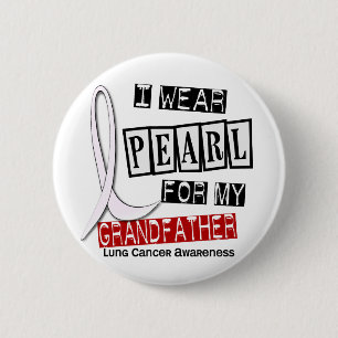 Badge Rond 5 Cm Cancer de poumon JE PORTE le grand-père de la