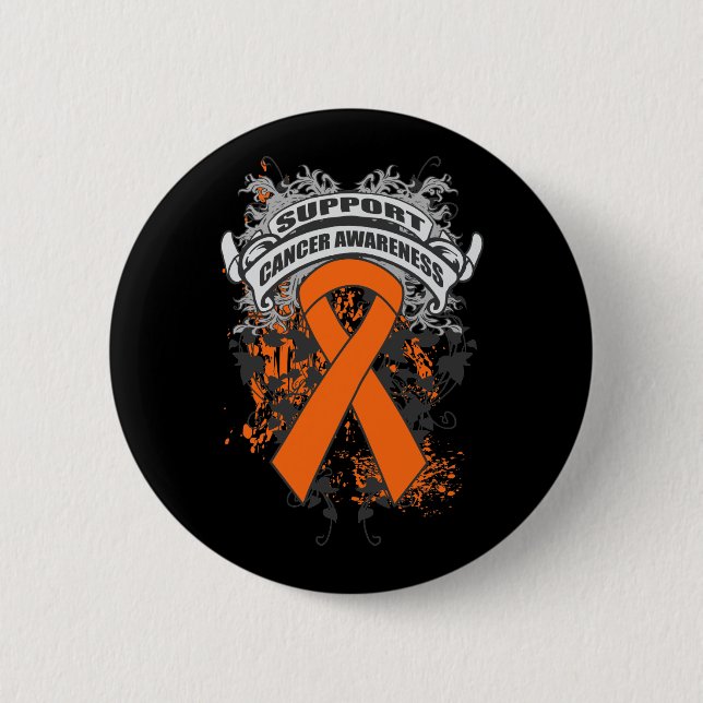 Badge Rond 5 Cm Cancer du rein - Soutien Cool Sensibilisation Slog (Devant)