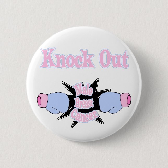 Badge Rond 5 Cm Cancer du sein masculin (Devant)