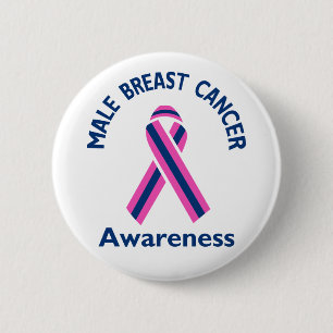 Badge Rond 5 Cm Cancer du sein masculin