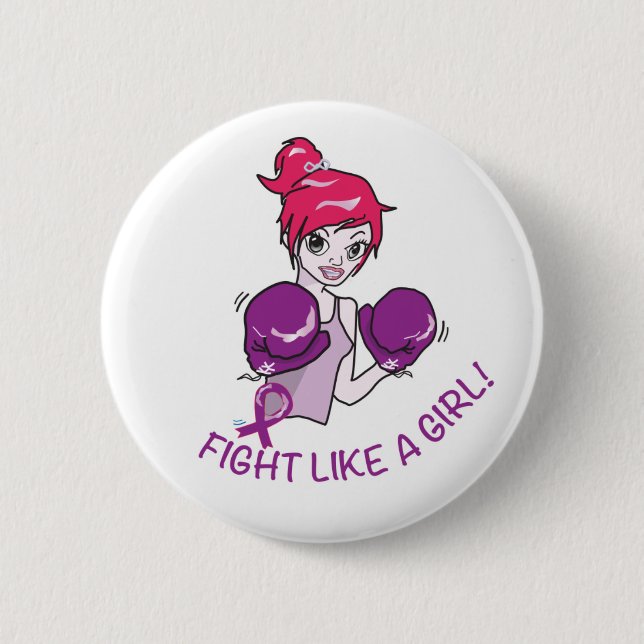 BADGE ROND 5 CM CANCER FIGHT-CAREGIVERS (Devant)