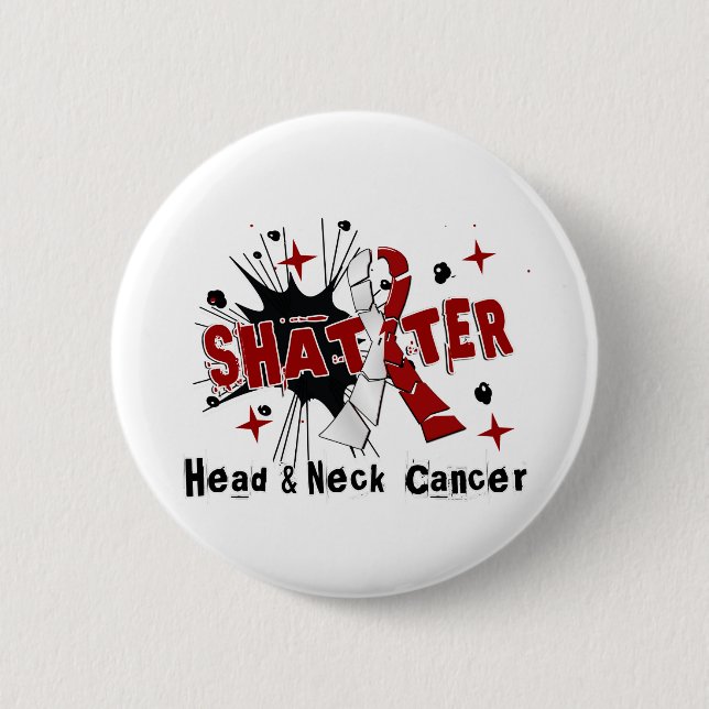 Badge Rond 5 Cm Cancer principal de cou d'éclat (Devant)