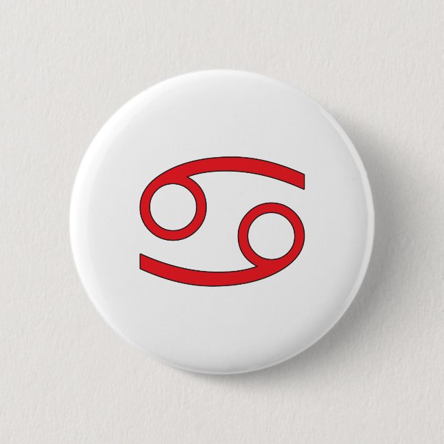 Badge Rond 5 Cm Cancer, Symbole zodiaque, horoscope (Devant)