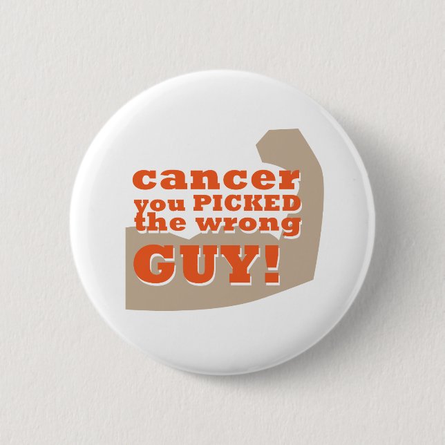 Badge Rond 5 Cm Cancer vous avez sélectionné le type faux (Devant)