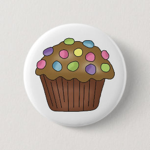 Badge Rond 5 Cm Candy Cupcakes
