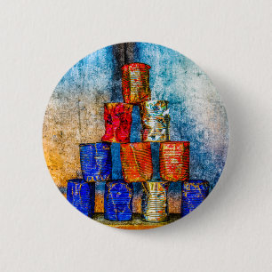 Badge Rond 5 Cm Canettes À Tin - Après Le Déjeuner