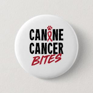 Badge Rond 5 Cm Canine Cancer mord Chien Carcinome Sensibilisation