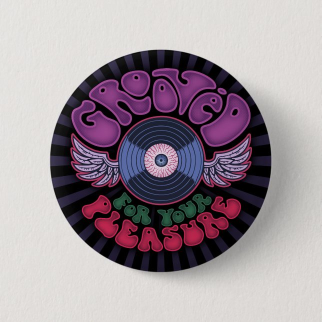 Badge Rond 5 Cm Cannelé (Devant)