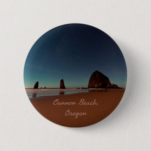 Badge Rond 5 Cm Cannon Beach Oregon Haystack Rock