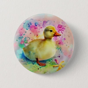 Badge Rond 5 Cm Canotage en aquarelle