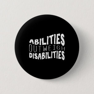 Badge Rond 5 Cm Capacités par rapport aux déficiences Psychologie