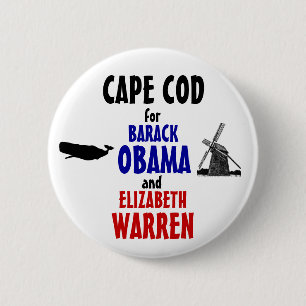 Badge Rond 5 Cm CAPE COD pour Obama et terriers 2012