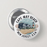 Cape May Beach Rétro Vignette