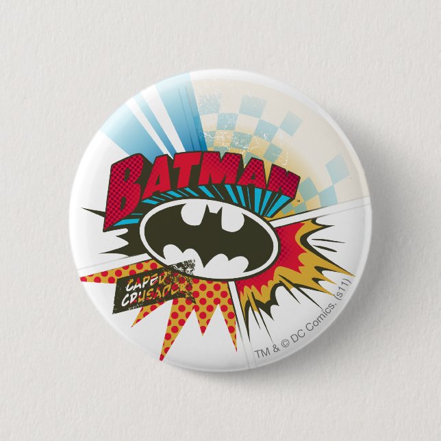 Badge Rond 5 Cm Caped Crusader (Devant)