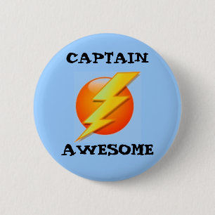 Badge Rond 5 Cm Capitaine Awesome Button