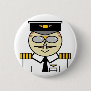 Badge Rond 5 Cm Capitaine Button