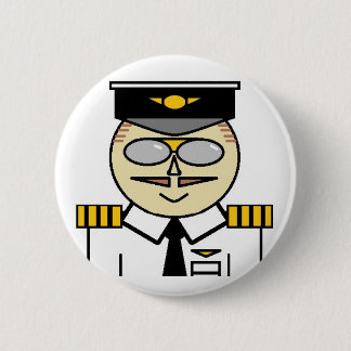Badge Rond 5 Cm Capitaine Button
