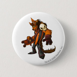 Badge Rond 5 Cm Capitaine hanté 2 d'équipe en bois