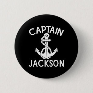 Badge Rond 5 Cm Capitaine Jackson Bateau Yacht Bateau à voile Bate